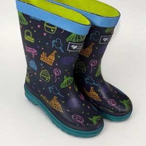 Darling Dream Co Disney Kids Rain Boots Theme Park Rubber Waterproof Size‎ 10/11